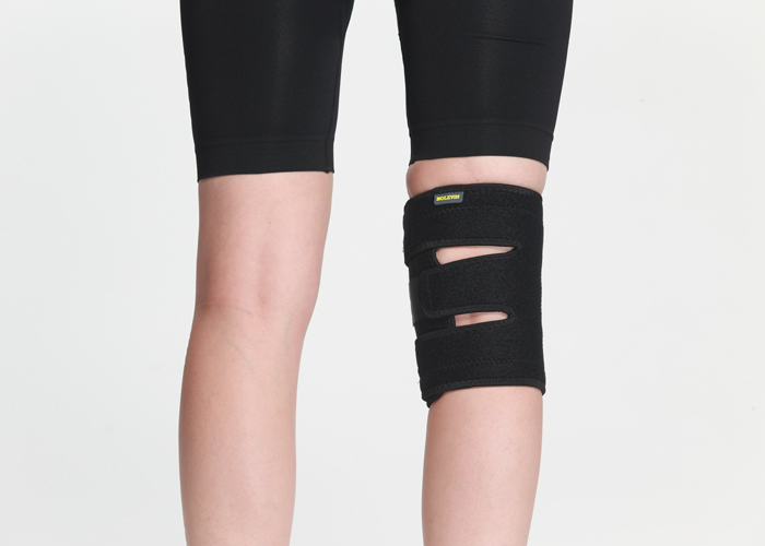 强化支撑效果单体毛勾片设计,穿脱容易活动时固定膝盖骨加压并保护