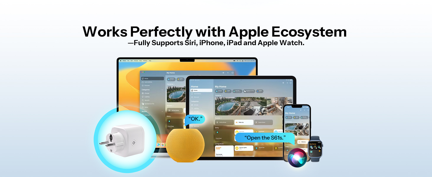 S61STPF EU 16A iPlug Matter WiFi Smart Socket Overload Protection EWeLink APP Vo