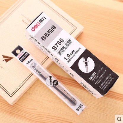得力s766-1.0子弹头中性笔芯
